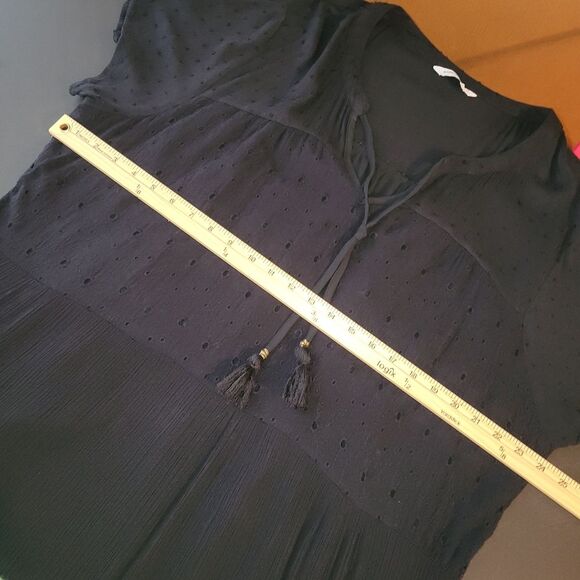 Sonoma Black Tiered Boho Maxi Dress 2X - Picture 12 of 15